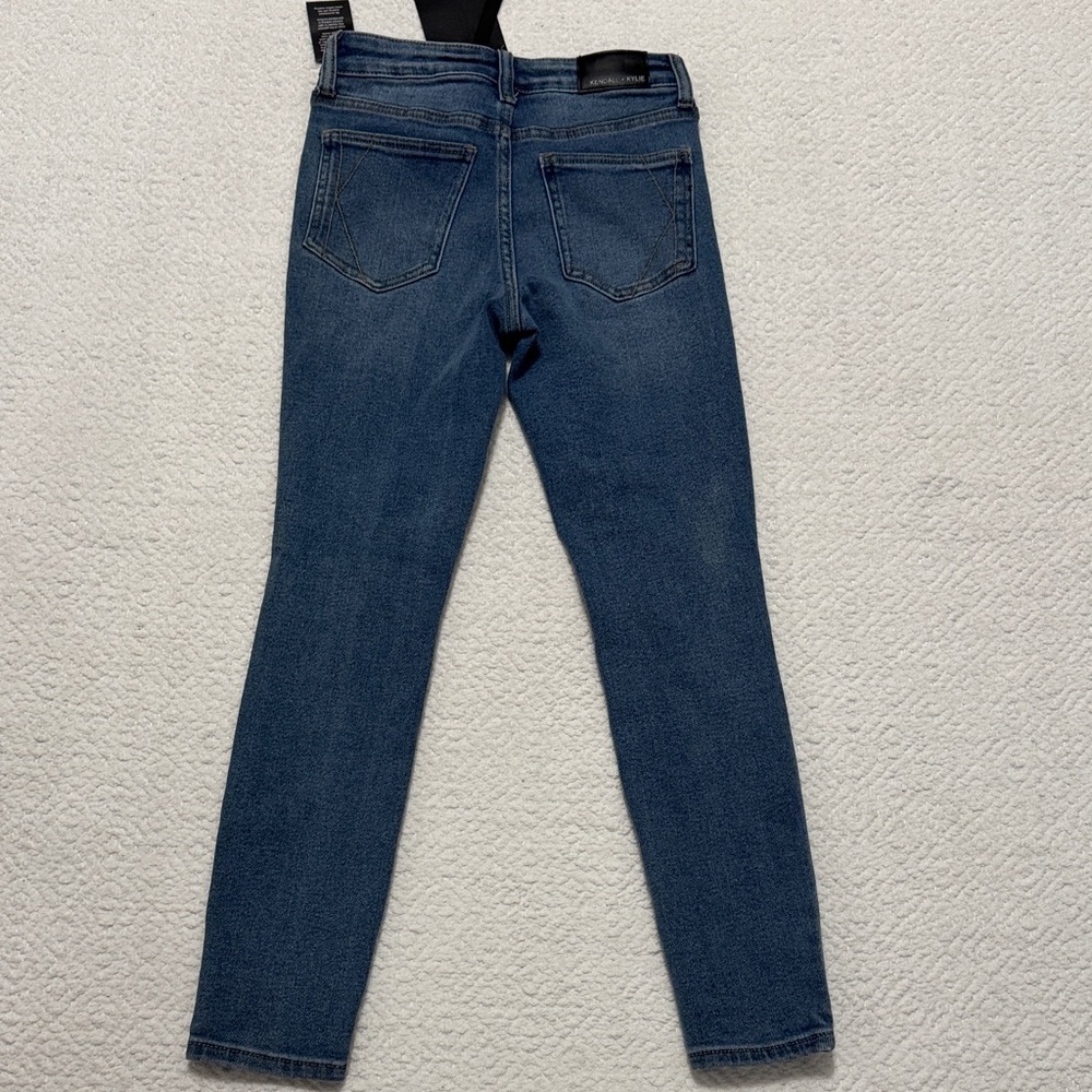 NWT Kendall & Kylie Distressed Blue Skinny Jeans 1/25 - Picture 8 of 8